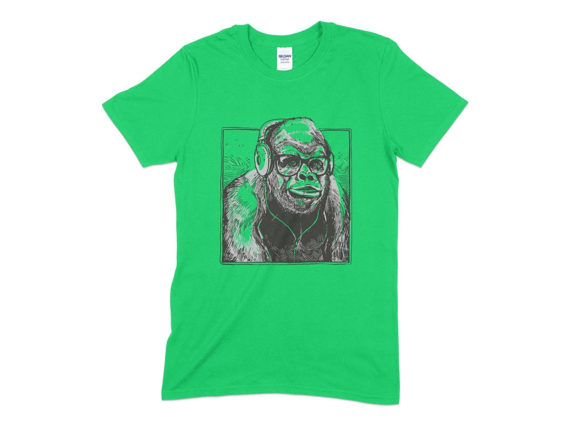 Headphones Gorilla Unisex T-Shirt-Tinted Tees