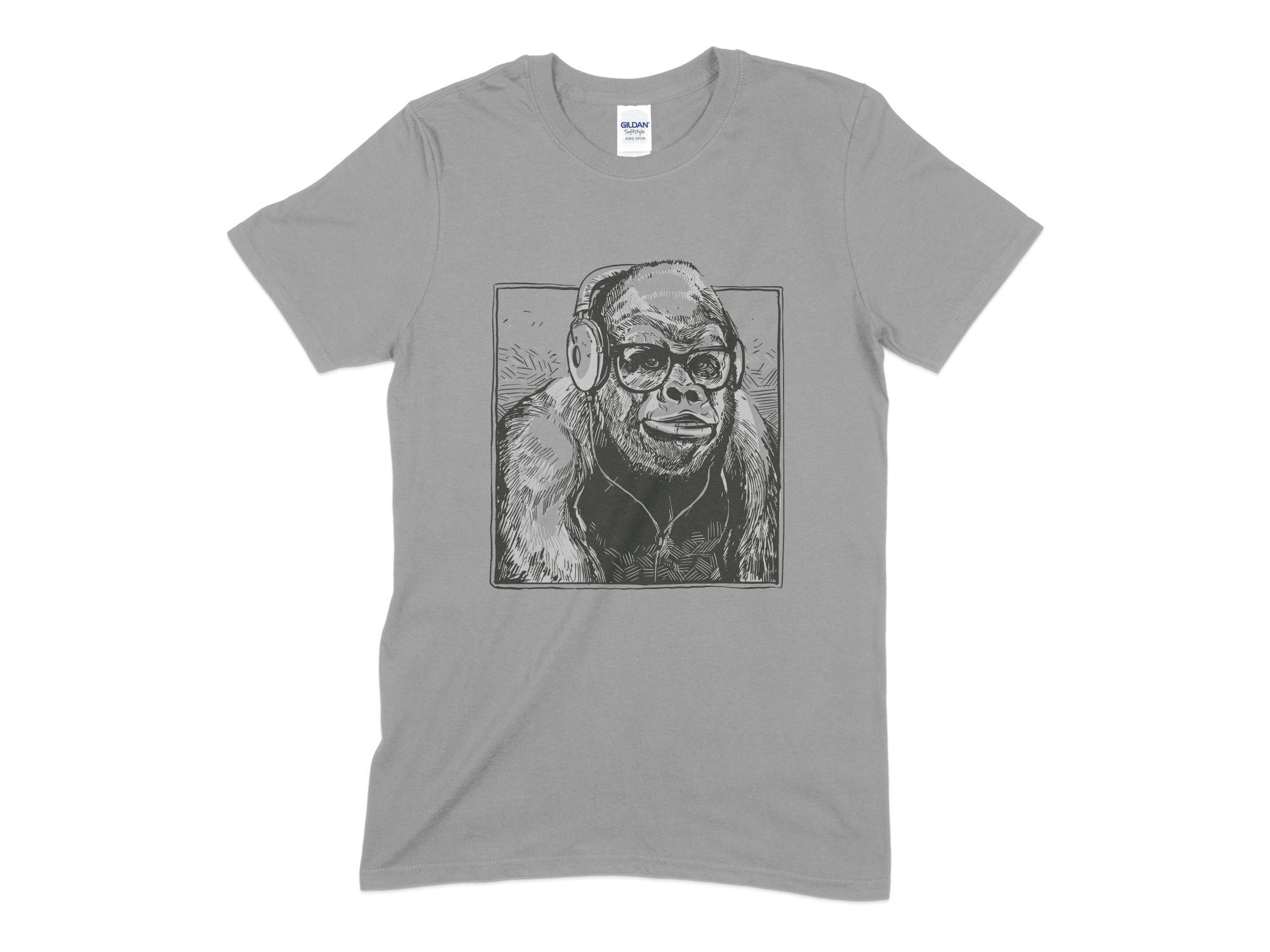 Headphones Gorilla Unisex T-Shirt-Tinted Tees