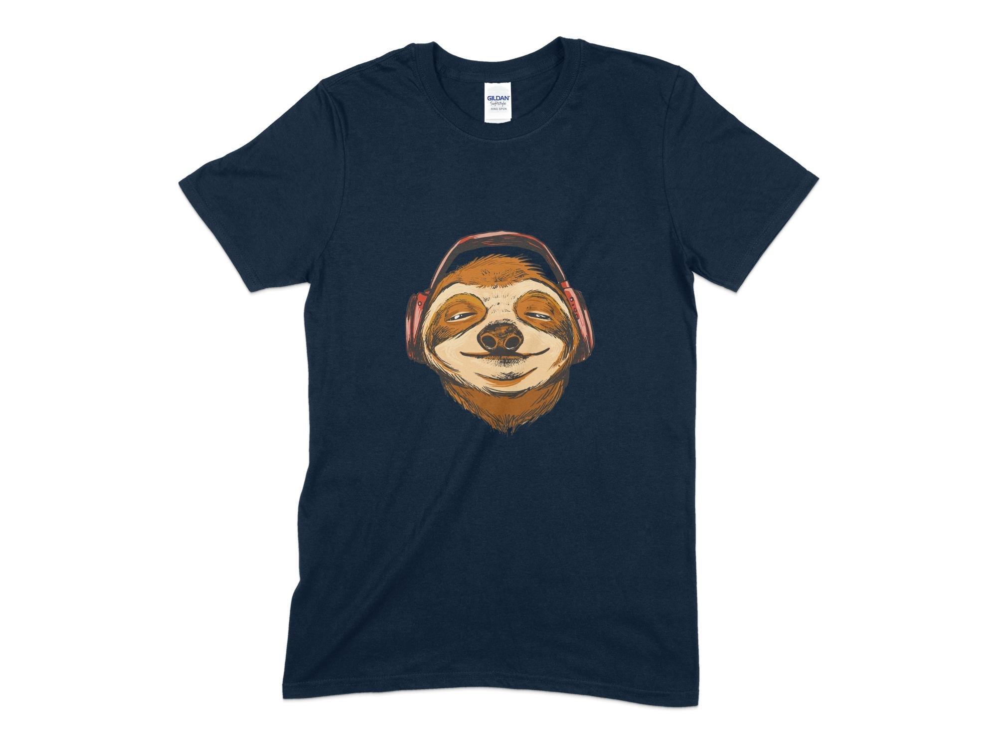 Sloth Headphones Unisex T-Shirt-Tinted Tees