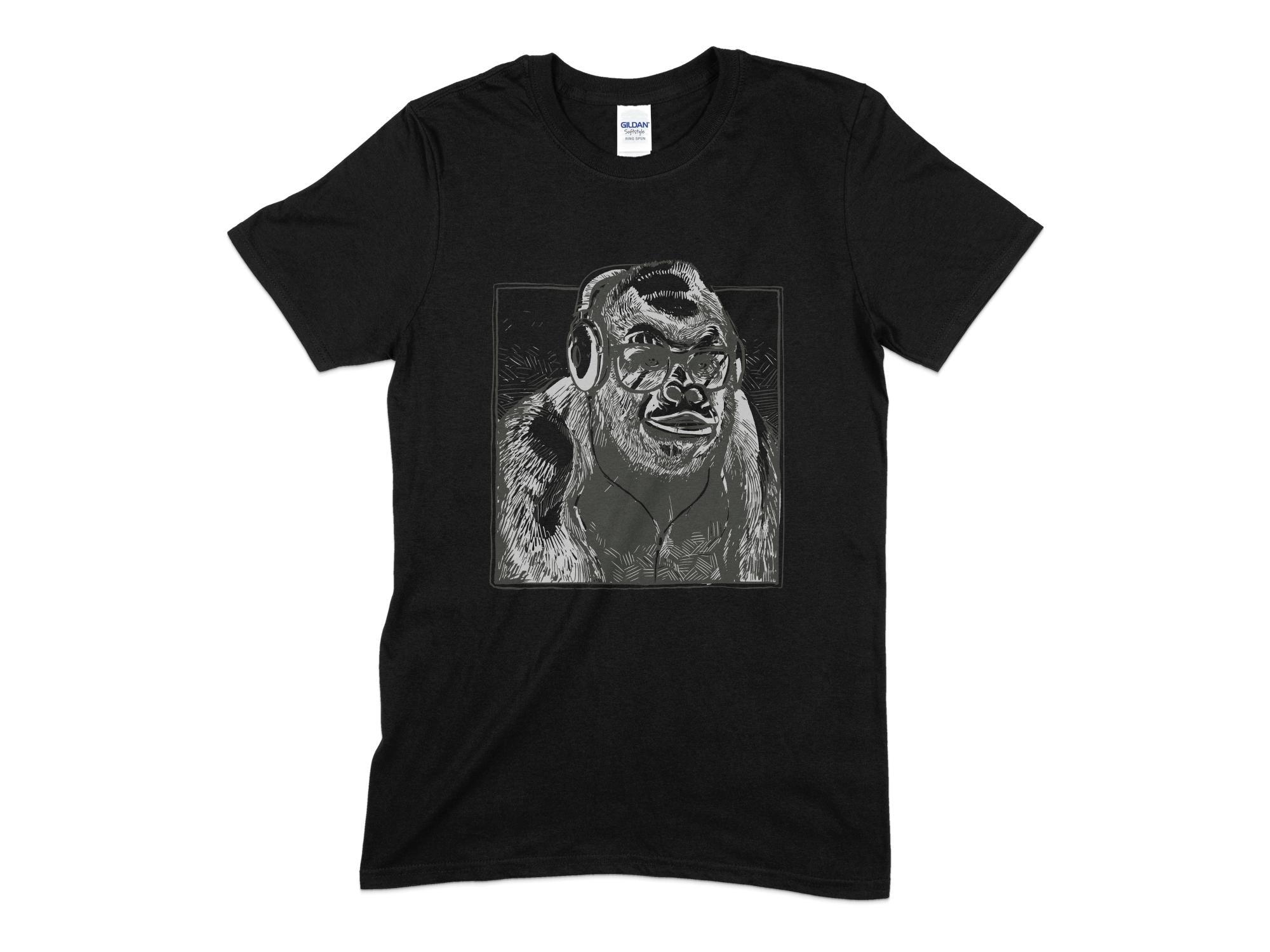 Headphones Gorilla Unisex T-Shirt-Tinted Tees