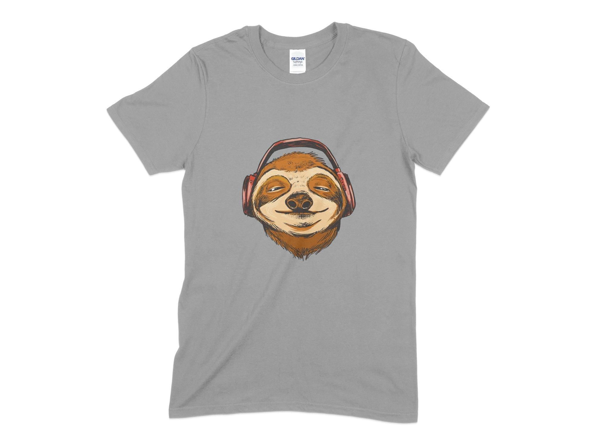 Sloth Headphones Unisex T-Shirt-Tinted Tees