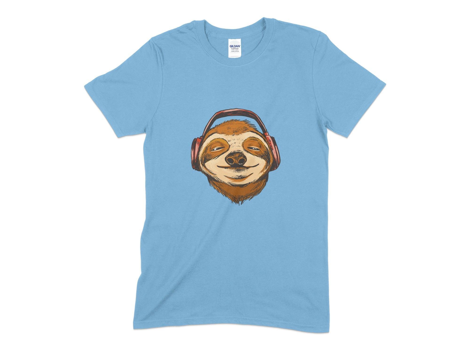 Sloth Headphones Unisex T-Shirt-Tinted Tees