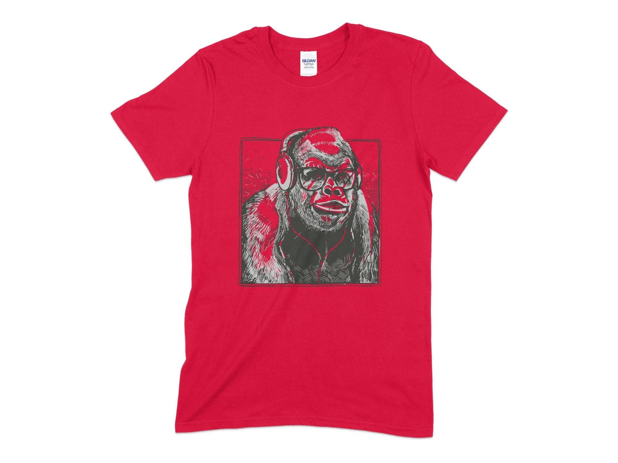 Headphones Gorilla Unisex T-Shirt-Tinted Tees