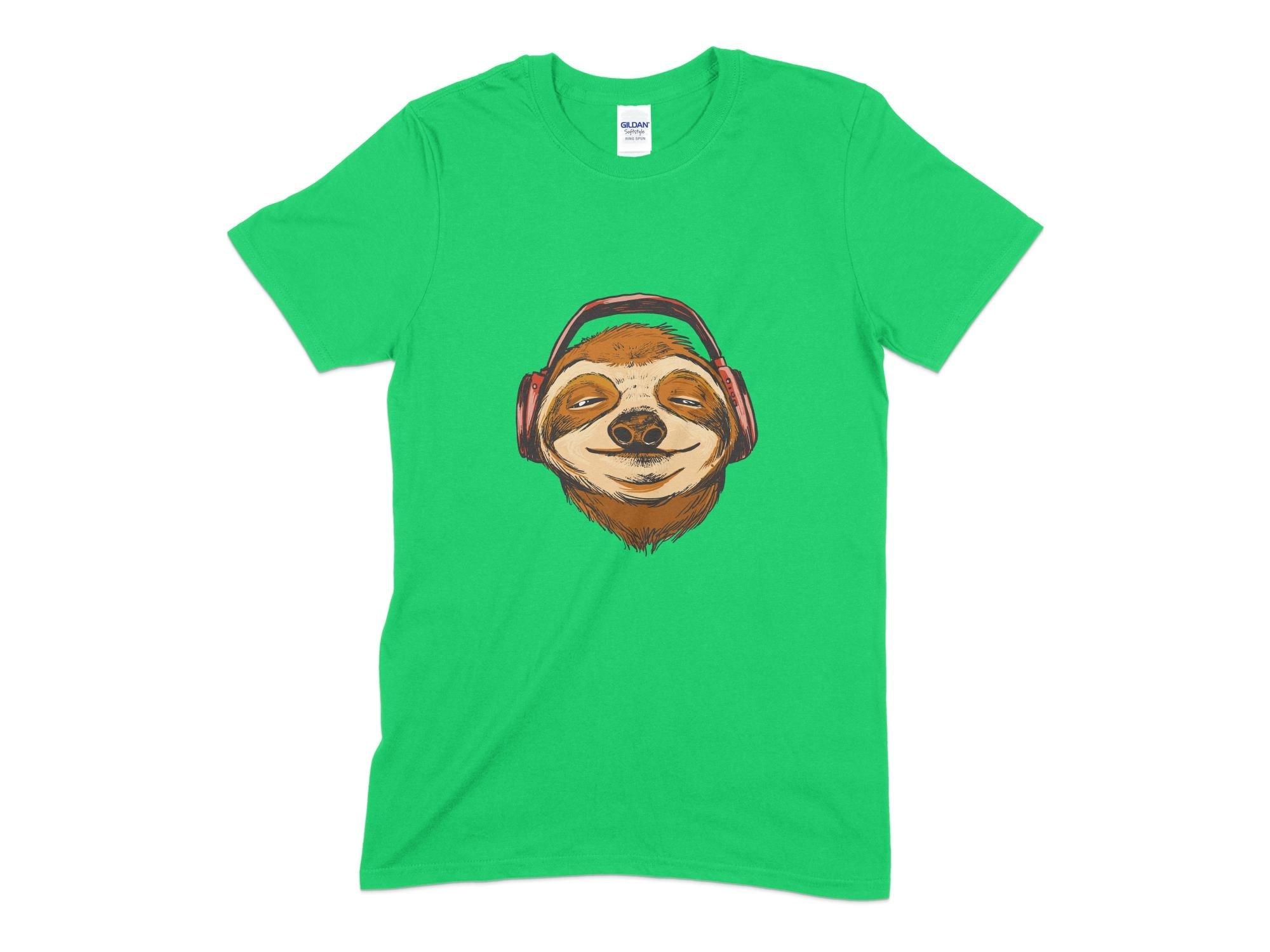 Sloth Headphones Unisex T-Shirt-Tinted Tees