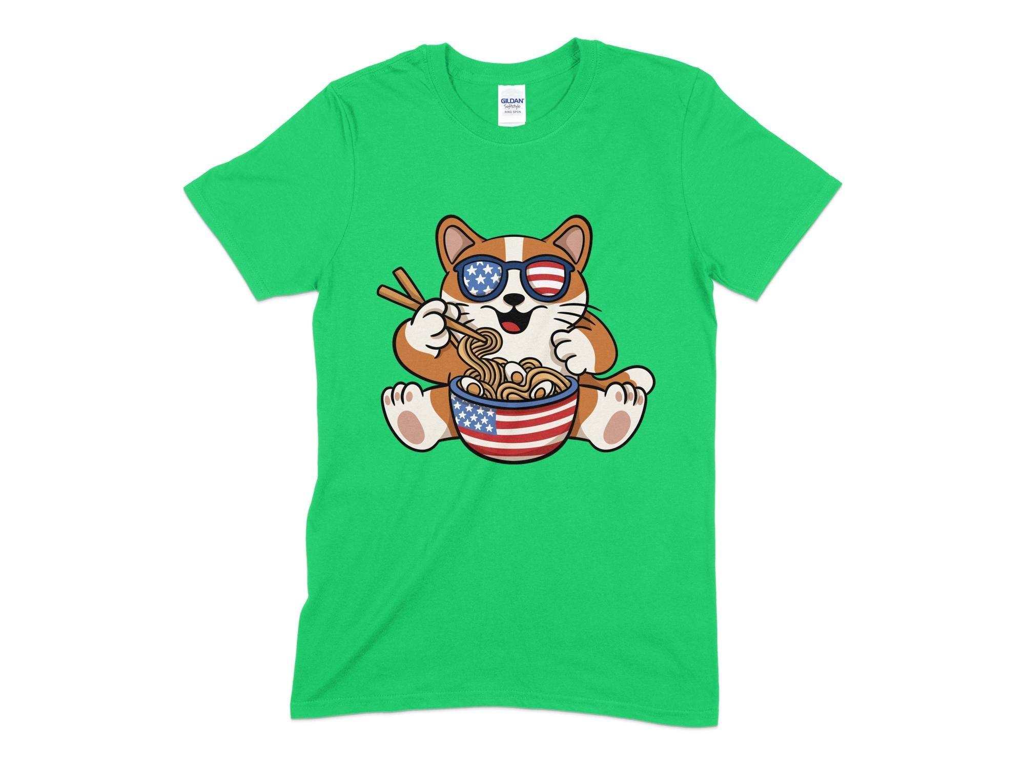 USA Cat Ramen Unisex T-Shirt-Tinted Tees