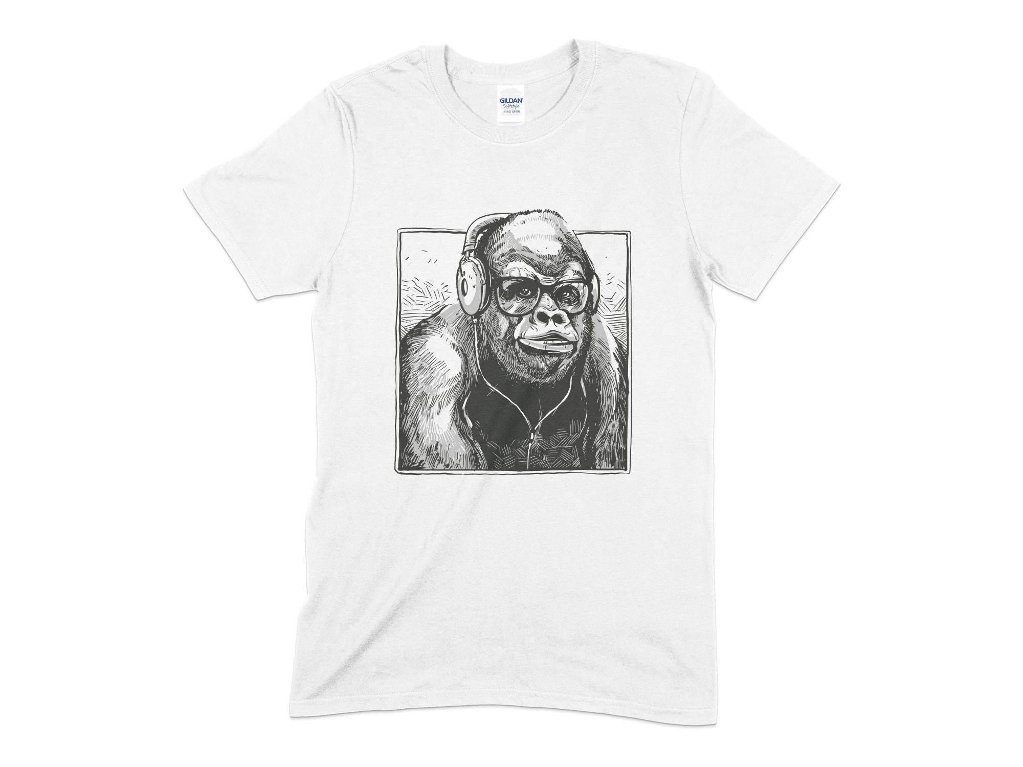 Headphones Gorilla Unisex T-Shirt-Tinted Tees