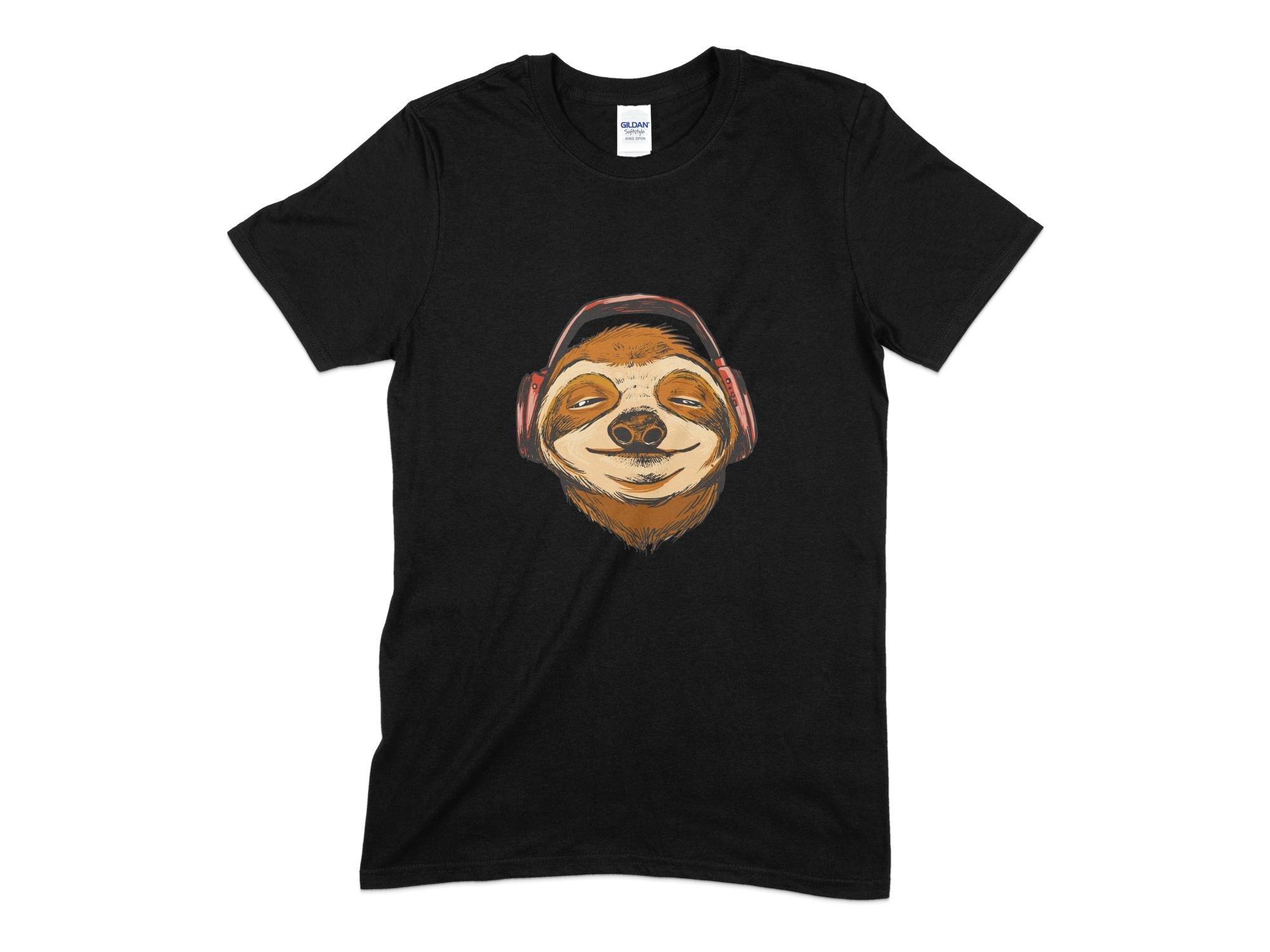 Sloth Headphones Unisex T-Shirt-Tinted Tees