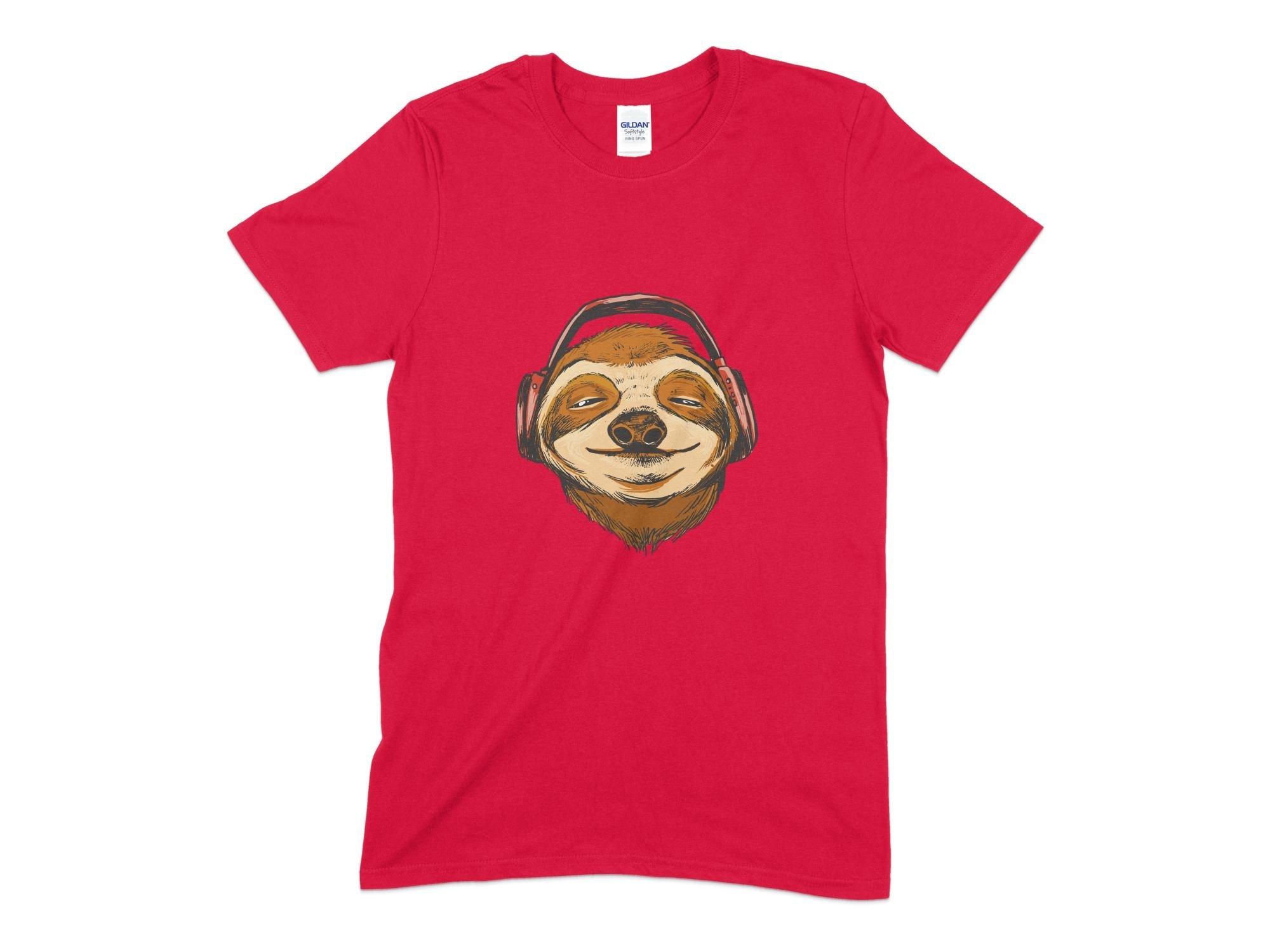 Sloth Headphones Unisex T-Shirt-Tinted Tees